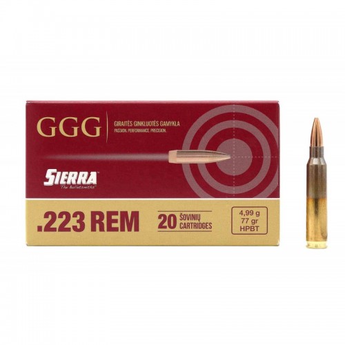 Amunicja 223 Rem GGG HPBT 4,99g/77grs Sierra