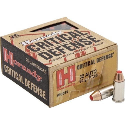 Amunicja Hornady kal. 7,65 Browning/32 Auto FTX Critical Defense 60gr/3,89g - brak na stanie