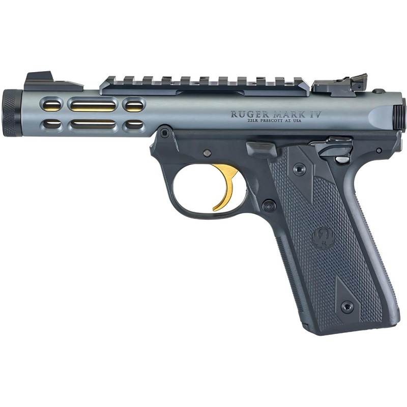 Pistolet Ruger Mark IV 22/45 Lite Gray/Gold mod. 43934 - kal. 22LR